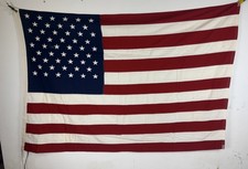 Vintage USA Flag 50 Star - 6ft x 4ft - Sewn Stripes Stitched Stars Cotton picture