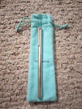 Vintage TIFFANY＆Co. Sterling Silver .925 T-clip Ballpoint Pen With Pouch picture
