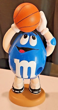 RARE VINTAGE M&M’S BLUE BASKETBALL PLAYER CANDY DISPENSER 13” TALL  picture