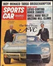SPORTS CAR GRAPHIC Magazine - Vintage August 1966 Issue, Very Good Condition picture