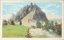 Vampire Peak Cedar Pass Badlands South Dakota Postcard 1953 picture