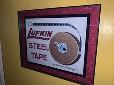 Lufkin Steel Tape Measure Hardware Store Garage Shop Retro Advertising Sign picture