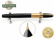 Universal Fountain Pen Celluloid Gold Cap Gold Nib Vintage picture