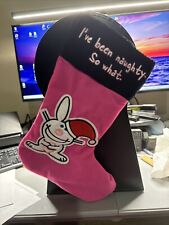 It's Happy Bunny Been Naughty So What Funny Christmas Stocking picture