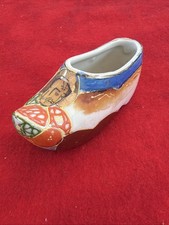 VINTAGE MINIATURE PORCELAIN CLOG JAPANESE SATSUMA STYLE OCCUPIED JAPAN (T78) picture