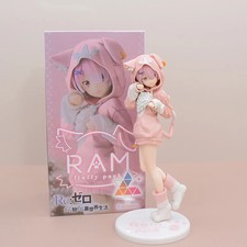 22cm Re:ZERO Ram & Rem Anime Figure Fluffy Pack PVC Collectible Toy Gift picture