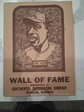 Hank Aaron Continental Distributing Company Wall of Fame Chalkware Plaque In Box picture