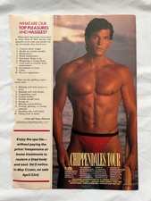 1991 VTG Chippendales Tour Shirtless Man Magazine Ad -Free Shipping picture