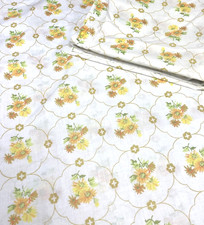 Vintage 1960s Cannon Monticello Pillowcases Shams King Bedding Yellow Floral HTF picture