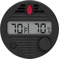 2 PACK  HygroSet ROUND + Hygrometer  RECTANGULAR Hygroset Hygrometer  picture