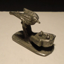 Pewter Bird and Babies in Nest picture