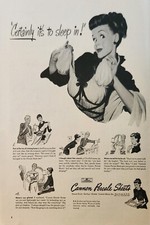 1947 Cannon percale sheets Vintage ad certainly its to sleep in picture