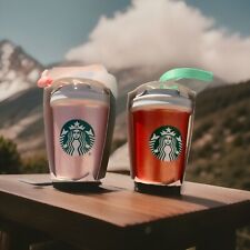 Starbucks Christmas Holiday 2020 Pink & Red Glitter Cup Tumbler Ornaments RARE picture