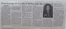 Christy Knowings 46 Brenda Fricker 81 Obituary NYT Carly Simon  Rich Johnson picture