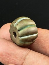 Vintage rare old african pumpkin glass bead picture