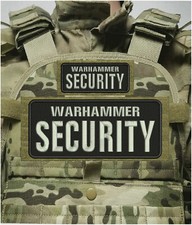 CUSTOM SECURITY 2 EMBROIDERY PATCH 4X10 AND 2X5 HOOK ON BACK  BLK/SILVER picture