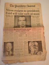 Nixon Resigns Newspaper Providence Journal August 9,1974 picture