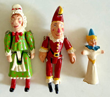 Vintage Hantel Punch & Judy Baby Pewter Miniatures Set of 3 Jointed Figures picture