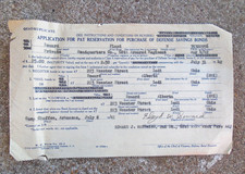 Application for pay reservation for purchase of defense savings bonds picture