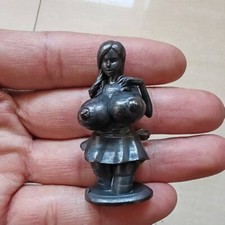 Black Old Brass Plump Figure Woman Sexy Model Statue Beauty Body Fat Ornament picture