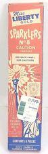 Vintage Miss Liberty Gold Sparklers No. 8 EMPTY BOX picture