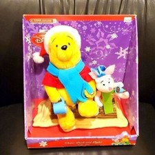 VINTAGE Winter Pooh & Piglet Musical Plush picture