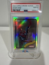 3Lot: 2025 Topps Chrome Marvel Spider-man Green Goblin Lizard Refractor PSA 10🔥 picture