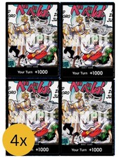 4X DON Card (Alternate Art) Foil DON Wings of the Captain One Piece Playset picture