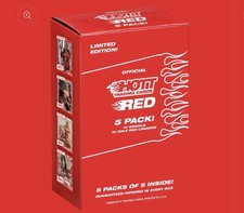 Hott Trading Cards Red Hobby Box Sealed 5 Packs Brand New - /20 Guaranteed Hit picture