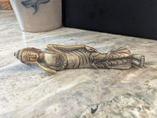 Lord Buddha Sleeping Statue Brass Handmade Religious Home Decor Sculpture picture