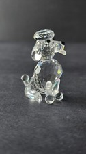 Retired Swarovski Crystal Poodle Sitting Figure Figurine Dog 1 3/4