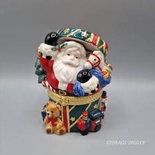 Vintage Traditions Santa Clause Holiday Hinged Keepsake Trinket Decorative Box picture