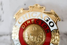Obsolete Antique Brass Chicago Director Patch/Shield C.H. Hanson Stamped picture