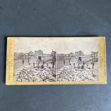 1866 Portland Maine Great Fire Stereoview J.P. Soule Middle St Custom House picture