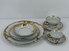 Vintage Walbrzych Poland White Gold Trim WLB3 7 Piece Dining Place Setting picture