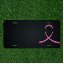Custom Personalized License Plate With Add Names To Breast Cancer Ribbon Design picture