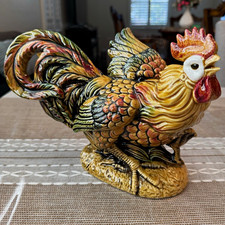 Vintage Ceramic Rooster Figurine Collectible Decorative Animal Figurine picture