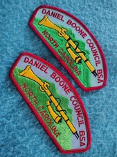 Daniel Boone Council ~ BSA North Carolina Shoulder Flap Patch ~ Lot of 2 ~ Used picture