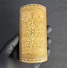 Antique 1820s French Straw Marquetry Telescopic Cigar Cheroot Case 111 picture