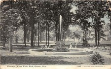 J70/ Ottawa Ohio Postcard c1910 Putnam County Fountain Water Works 356 picture
