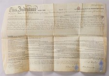 1854 antique DEED SAM ELLIOT HARLAN to MATHIAS LACHENMAIER philadelphia pa picture