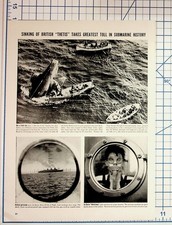 1939 Original Magazine Page Sinking HMS Thetis Submarine Disaster Queen Mary picture
