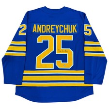 Dave Andreychuk Autographed Buffalo Sabres (Blue #25) Authentic Hockey Jersey - picture