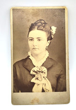 Antique CDV - D. B. Fisher - Defiance, Ohio - Fashionable Young Woman picture