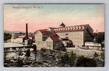 Willimantic CT-Connecticut, American Thread Mill, Postal Vintage c1909 Postcard picture
