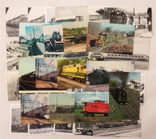 LOT vintage 45pc RAILROAD TRAIN PHOTOGRAPH POSTCARDS reading pa LOCOMOTIVE prr picture