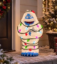 2 Ft Light-Up Blow Mold Bumble String Lights Rudolph Red Nosed ReindeerChristmas picture