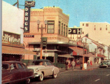 Ventura, CA Street View/Rexall Drugs/Store Fronts/Vintage Cars/Woodworth -A110 picture