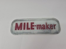 Vintage Marathon MILE-Maker Gas Pump Ad Glass Insert Ohio Oil Co Petroliana picture