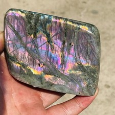 500g Natural Purple Gorgeous Labradorite Crystal Freeform Mineral Healing picture